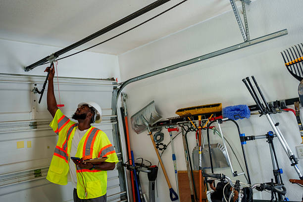 Professional Garage Door Panel Replacement technician working in Uvalde, TX
